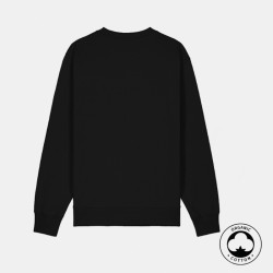 Crew Neck Bio Noir brodé ATYPICAL Dos Crew Neck Bio Noir brodé ATYPICAL Dos
